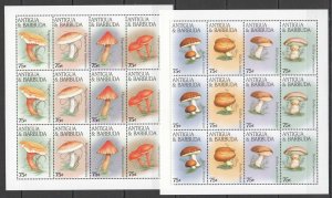 B0283 Antigua & Barbuda Nature Mushrooms 2Sh Mnh Stamps