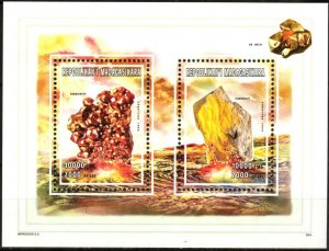 Madagascar 1998 Minerals Sheet MNH