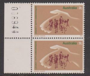 Australia 1973 Legacy Sc#581 MNH Plate Pair