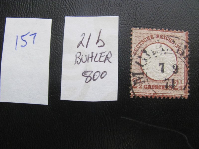 Germany 1872 Used Signed Buhler MI. 21b SC 19 VF 800 Euros (157 ...
