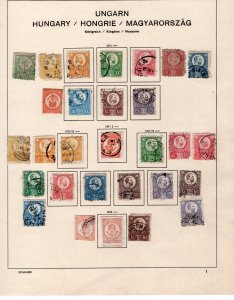 HUNGARY  1871-1920 OLD TIME COLLECTION WITH MANY BETTER STAMPS SEE SCANS