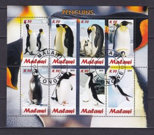 Malawi 2012 Penguins 8v Sheet Used/CTO