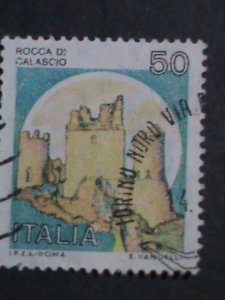 ​ITALIY-1980 VERY OLD ITALY FAMOUS CAST;ES USED STAMPS LARGE SETVERY FINE WE S