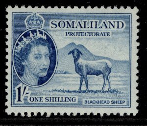 SOMALILAND PROTECTORATE QEII SG144, 1s light blue, M MINT.