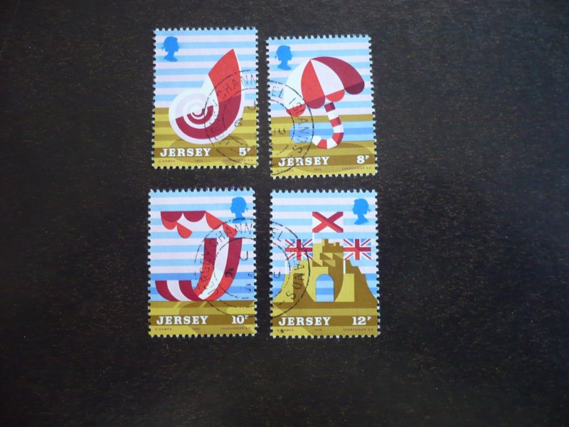 Stamps - Jersey - Scott# 124-127 - CTO Set of 4 Stamps