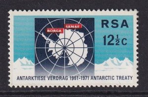 South Africa #364 MNH 1972  map of Antarctica 12 1/2c