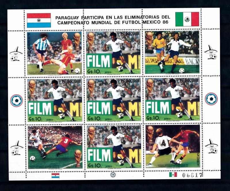 [60856] Paraguay 1985 World Cup Soccer Football Mexico MNH