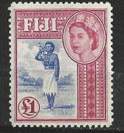 Fiji # 162   QE II   £1  Bugler    ( (1) Mint NH