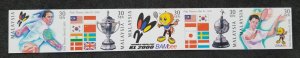 *FREE SHIP Malaysia Thomas Uber Cup KL 2000 Badminton Sport (stamp) MNH *imperf
