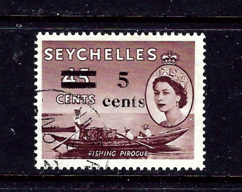 Seychelles 193 Used 1957 surcharge