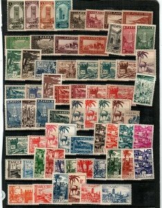 French Morocco -Collection of Mint NH stamps sets and singles + 3 stamp Used set