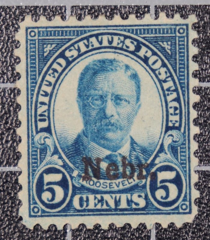 Scott 674 5 Cents Roosevelt OG MH NEBR Overprint Nice Stamp SCV 15.00