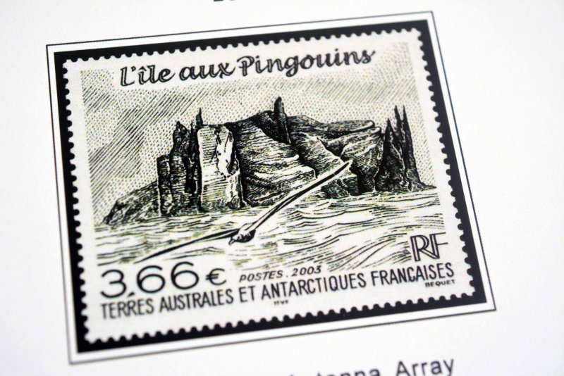 COLOR PRINTED TAAF: FRENCH ANTARCTICA 1955-2010 STAMP ALBUM PAGES (104 il.pages)