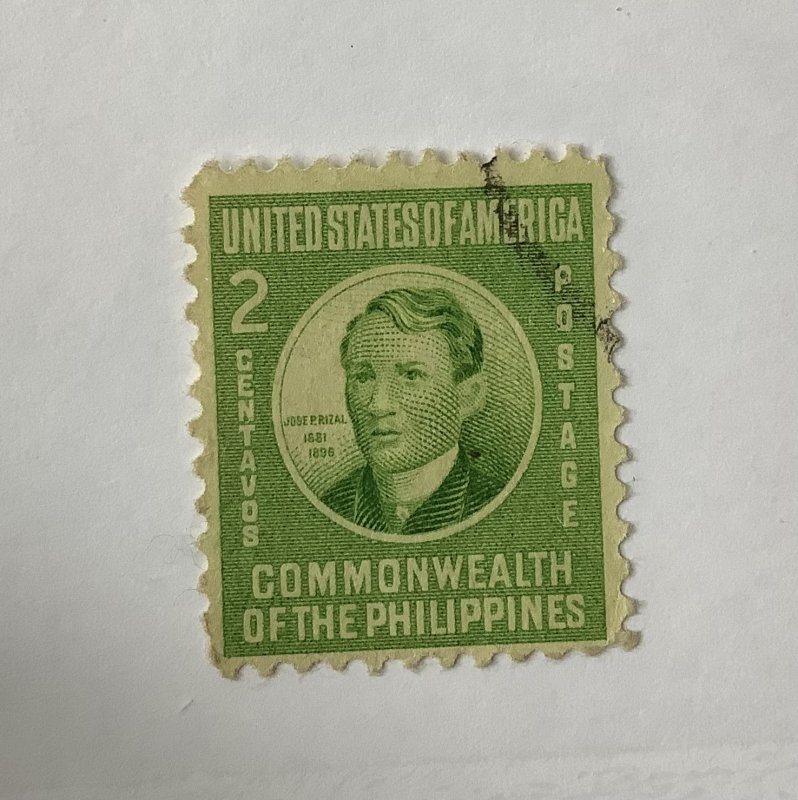 Philippines 1941  Scott 461 used - 2c,  José Rizal