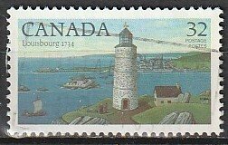 1984 Canada - Sc 1032 - used VF - 1 single - Lighthouses - Louisbourg, NS