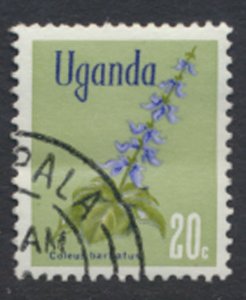 Uganda  SC# 134   SC# 118  Used  Flowers 1969   see scan