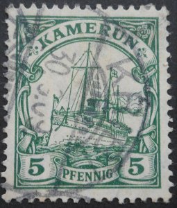 German Kamerun 1905 Five Pfennig with KRIBI postmark 