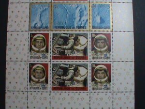 ​GUINEA 1965-SC#387a AMERICAN & RUSSIAN ACHIEVEMENT IN SPACE- MNH SHEET VF