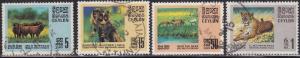 Ceylon 439-442  Animals 1970