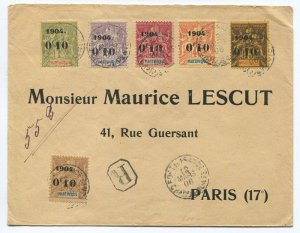 1906 reg. cover from Martinique to France