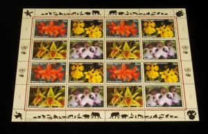 U.N. GENEVA #439a, 2005, ENDANGERED SPECIES PANE OF 16, MNH,  NICE!! LQQK!!!