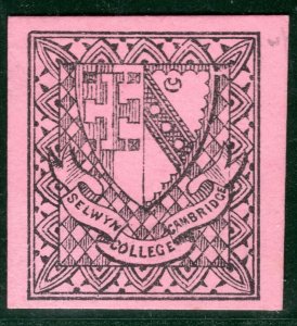 GB QV Local Stamp SELWYN COLLEGE Cambridge University (1882) Mint MM B2WHITE36