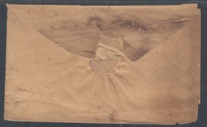 US, 1852 MEREDITH VILLAGE, NEW HAMPSHIRE Stampless Cover