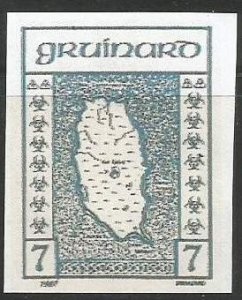 GRUINARD - Island Map - Imperf Single Stamp - M N H - Private Issue