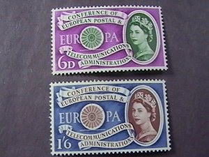 GREAT BRITAIN # 377-378--MINT/HINGED---COMPLETE SET------1960