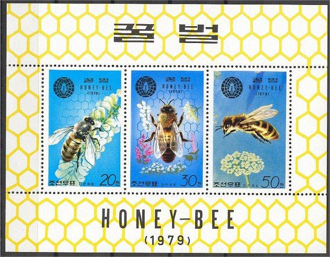 NORTH KOREA, Honey Bees, SOUVENIR SHEET MNH!