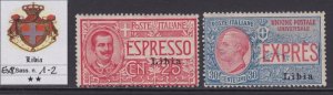 Italy Libia - Exp n. 1-2 - cv 600$ - MNH** - WITH CERTIFICATE