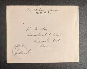 1943 FPO No 112 268th Infantry Brigade Secunderabad India Censored Cover