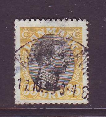 Denmark Sc 115 1919 35 o Christian X stamp used