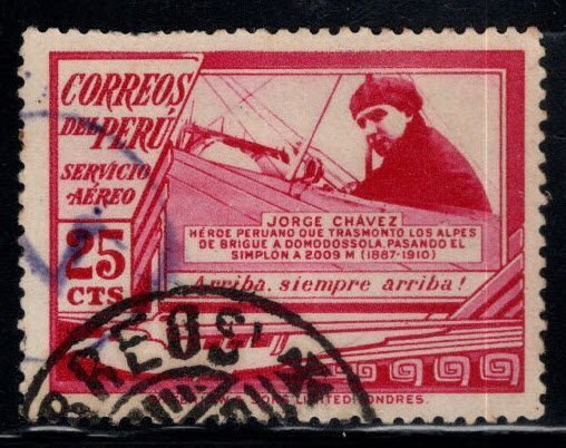 Peru Scott C22 Used  aviator stamp