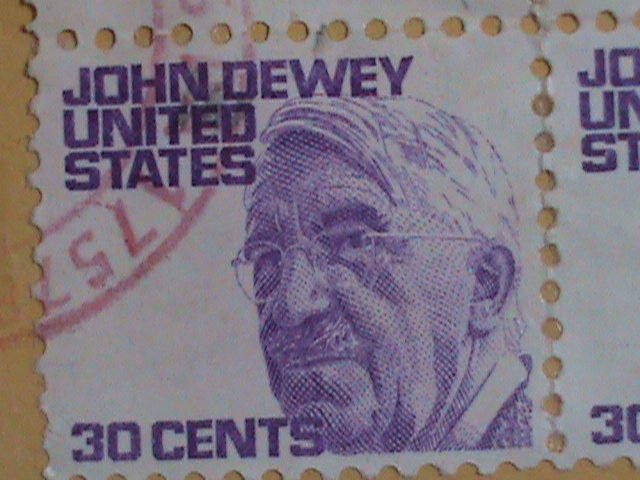 ​UNITED STATES- COMMERCIAL COVER-WITH TRACKING NUMBER & MANY  STAMPS-VERY FINE