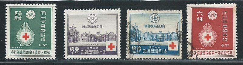Japan 214-17 Red Cross set Mixed MLH Used