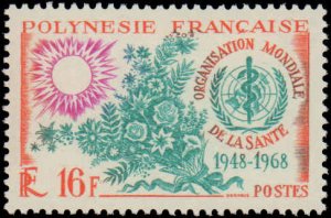 French Polynesia #241-242, Complete Set(2), 1968, Hinged