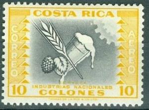 Costa Rica #C245 Air Mail Stamp 1954 10C Beer Industry MNH Mint OG