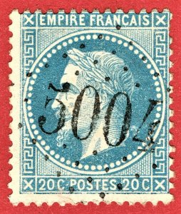 [sto532] France 1863 20c Napoleon used in Aïn Témouchent Algeria 5004 cancel