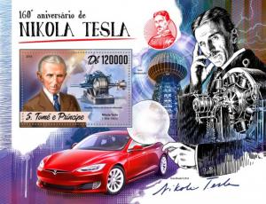 SAO TOME E PRINCIPE 2016 SHEET TESLA CARS st16515b