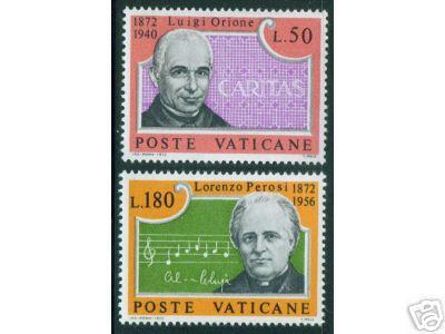 VATICAN Scott 526-7 MNH** Music Men stamp set 1972