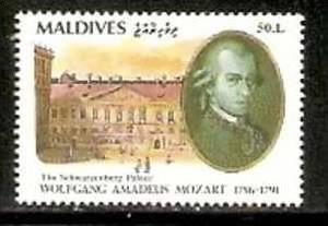 Maldives Island 1991 Musician - MOZART - Schwazenberg Palace Member Masonic L...