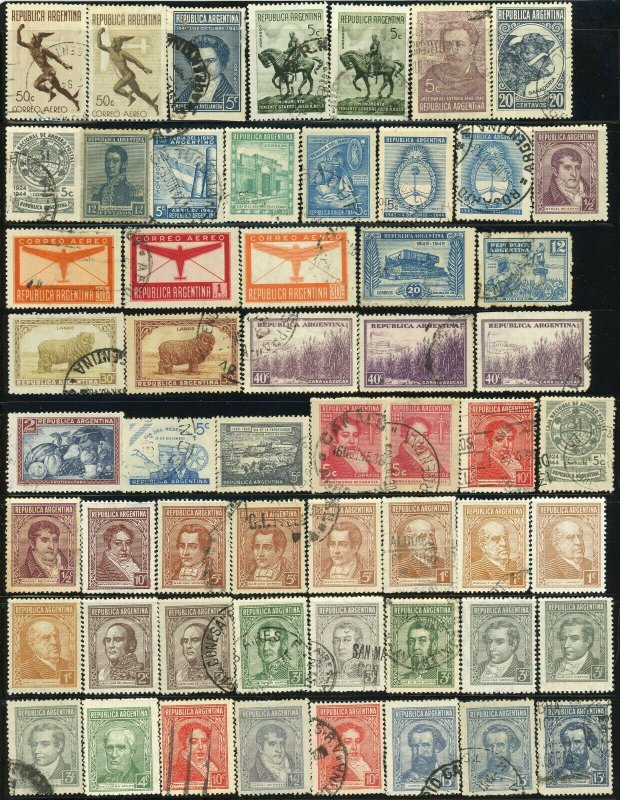 400+ Argentina Postage Latin America Stamp Collection Used 