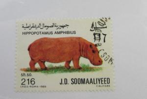 Somalia SC #591 HIPPOPOTAMUS used stamp