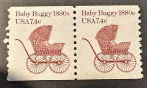 US# 1902 Baby Buggy 7.4C Coil Pair  1984 Mint NH