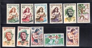 FRENCH POLYNESIA # 182-190, 193-194 Mint NH