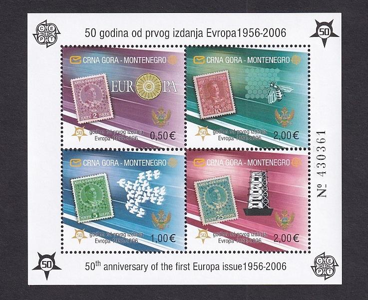 Montenegro   #129E   MNH  2006  Europa stamps 50th anniversary