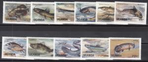 Uganda Scott 693-700 Mint NH (Catalog Value $16.00)