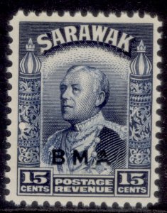 SARAWAK GVI SG135, 15c blue, NH MINT. Cat £11.