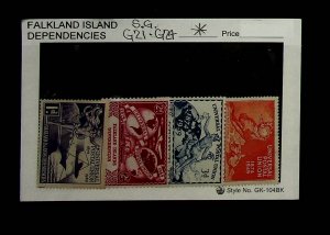 Falkland Islands, Dependencies 1949 SG G21 - G24 * MH KGVI (002701)